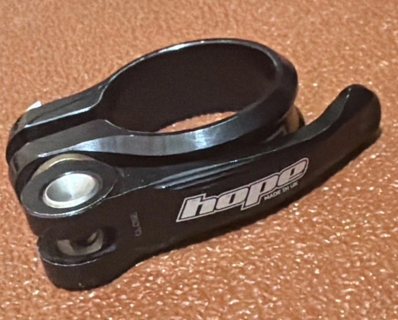 Hope QR Bicycle Seatpost Clamp 34.9mm Black Alloy Retro