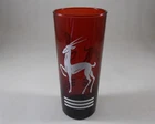 Vtg Hazel Atlas Anchor Hocking Royal Ruby Red Gazelle Highball Tumbler Glass