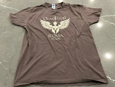 JHK T-Shirt Gladiator ROMA S.P.Q.R Short Sleeve Sz XL Brown