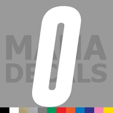 Number Zero 0 Vinyl Die Cut Decal Sticker - Racing Race Car Motocross Bike
