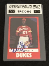 DAVE STEWART 1980 TCMA ALBUQUERQUE DUKES SIGNED AUTOGRAPHED CARD CAS AUTHENTIC