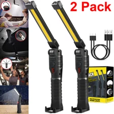 2 Pack Rechargeable Work Lights LED Work Light with Magnetic Base & Hanging Hook