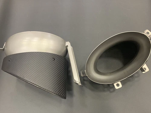 2x Real Carbon Fiber Car Rear Exhaust Pipe Tips For Audi R8 2010-2012 Left+Right - Picture 8 of 11