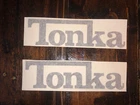 Tonka Truck Logo 8” Black Stickers Decal (set Of 2) Truck Toy Window Heavy Duty