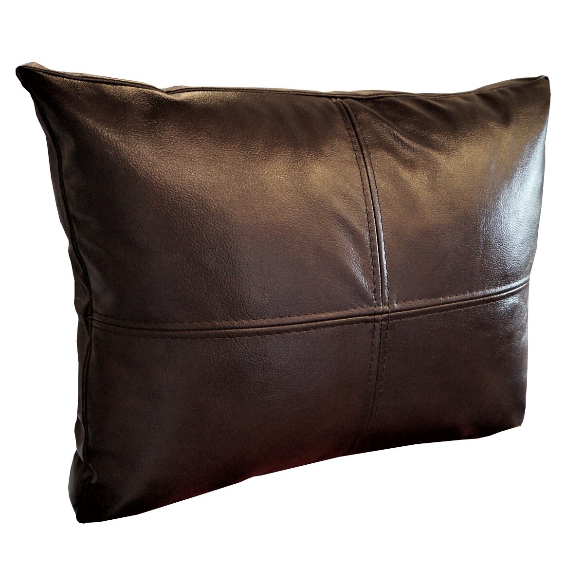 BRAWARM Kissenbezug Aus Kunstleder – 50×50 Cm, Mit Pferde-Stickerei, Braun, Für Sofa & Bett