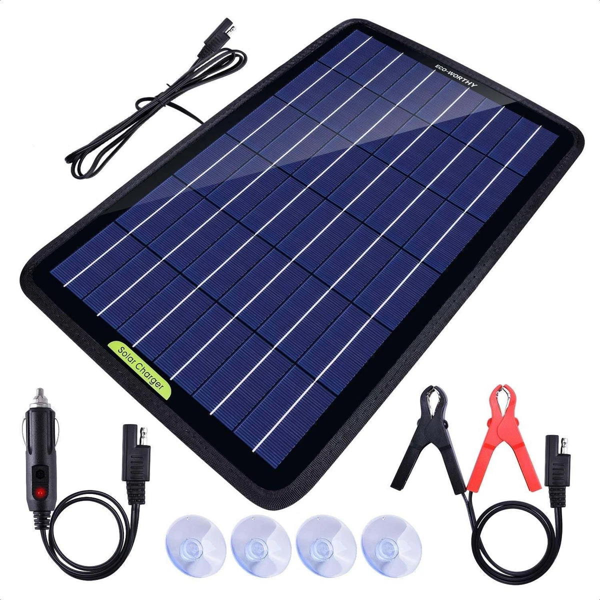 ECO-WORTHY 12 Volt 10 Watt Solar Car Battery Charger & Maintainer