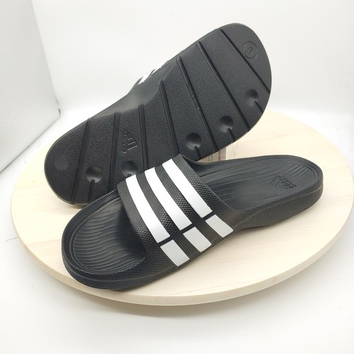 Adidas Duramo Slide Black White Unisex 