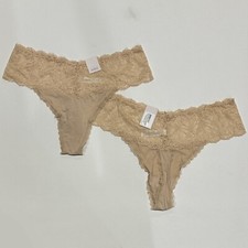 Womens Plus Size Micro Thong with Lace Waistb...