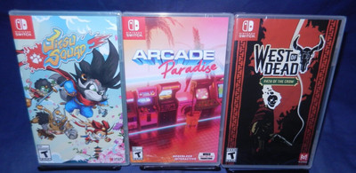 Switch, NEW Sealed; Arcade Paradise, West of Dead: Path of the Crow, Jitsu Squad