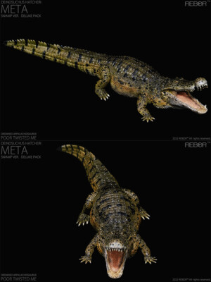 invisible ink crocodile 4th XL 正規未発売 REBOR Deinosuchus Hatcheri Crocodile Model META Deluxe Pack 1/35