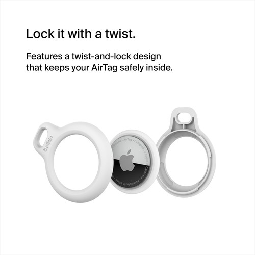 Belkin Apple AirTag Secure Holder with Key Ring - Durable Scratch Resistant Case - 第 2/9 張圖片