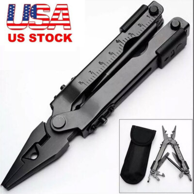 13 In1 Outdoor Survival Multi Tool Plier Compact Pocket Stainless Steel Plier