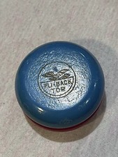 Vintage Blue / Red Fli-Back Top WOOD Yo-Yo 2" Diameter - American Eagle Logo