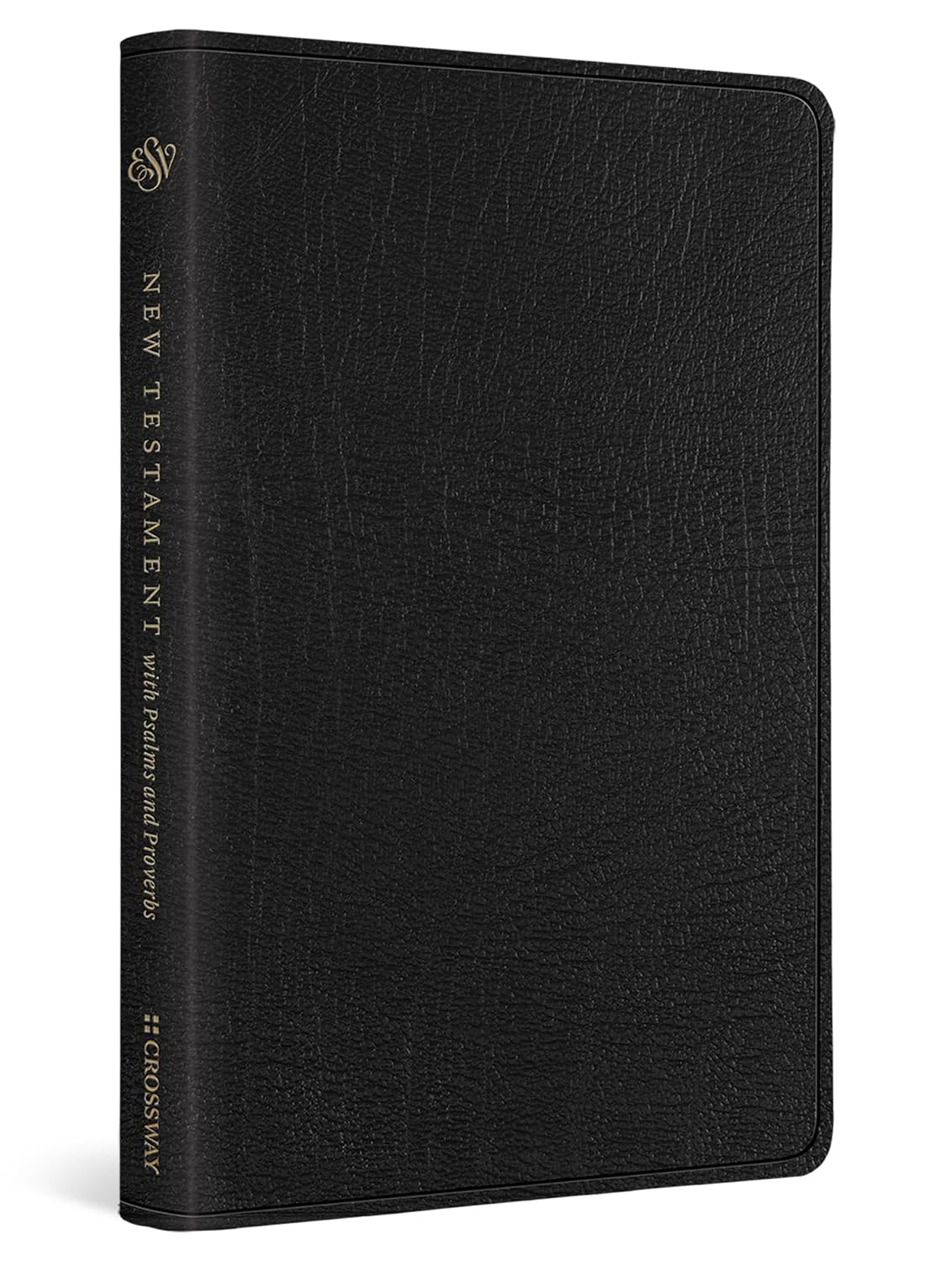 ESV New Testament with Psalms and Proverbs Genuine Leather Black Bible
