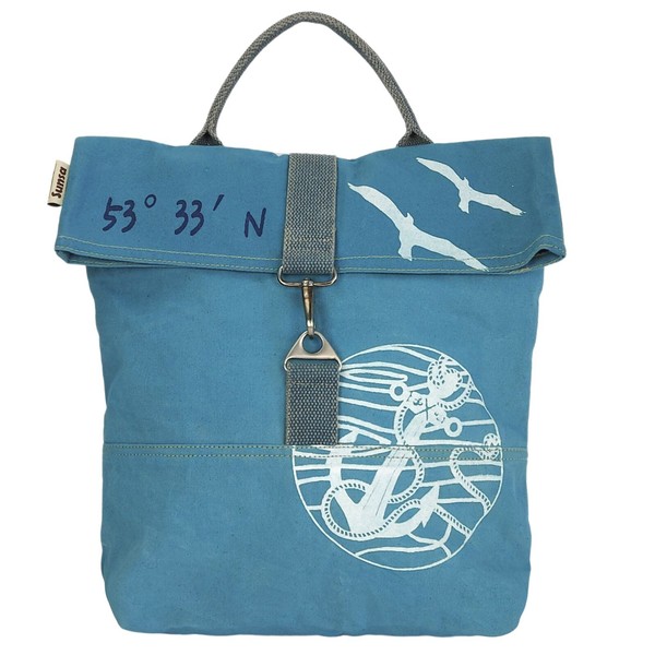Sunsa Damen UmhäNgetasche. Blaue Maritim Crossbody Bag. Vegane Crossover Tasche-image