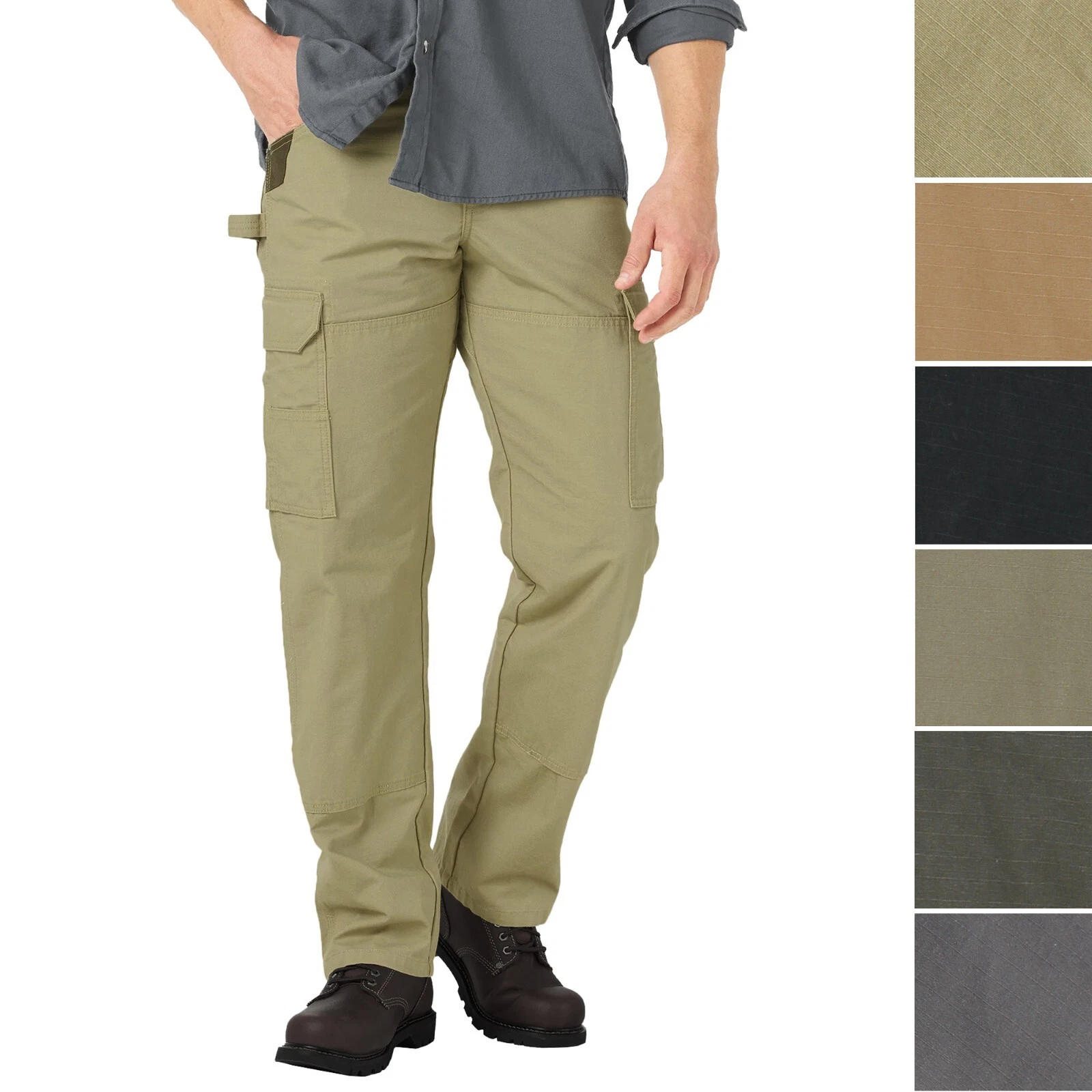 Wrangler Men's Cargo Workwear Ranger Pant in Loden, Rip-Stop, 8-Utility Pockets
Opens in a new windo