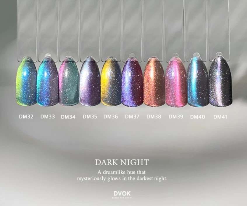 [DVOK] Dark Night Magnetic Gel Nail Polish 10ml x 10 Color (1 Set) / K-beauty