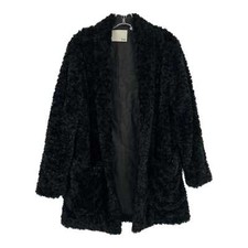 Wilfred Black Grete Plush Fuzzy Teddy Jacket | Size S