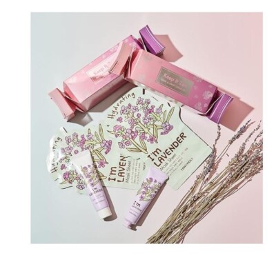 4 Piece TONY MOLY Lavender Keep It Zen Face Mask & Hand Cream Gift Set 