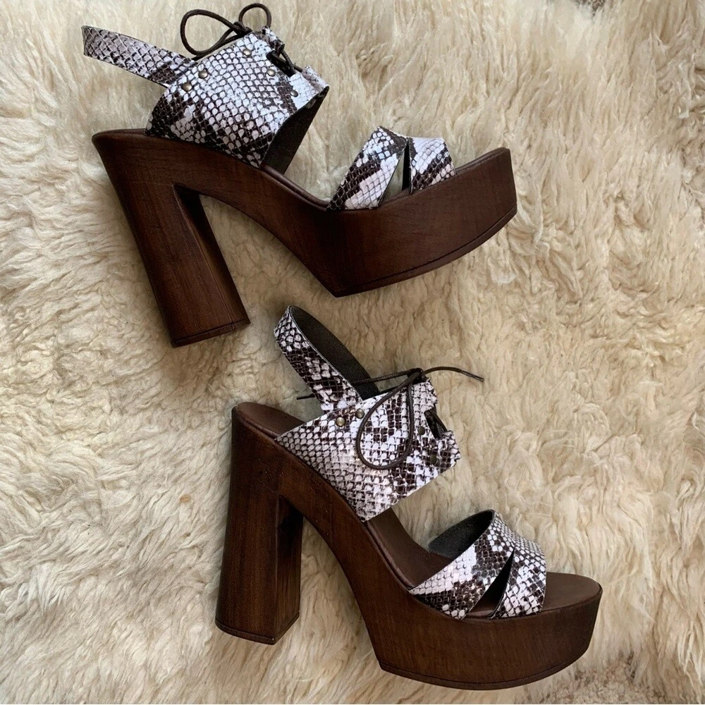 Asos store snakeskin sandals