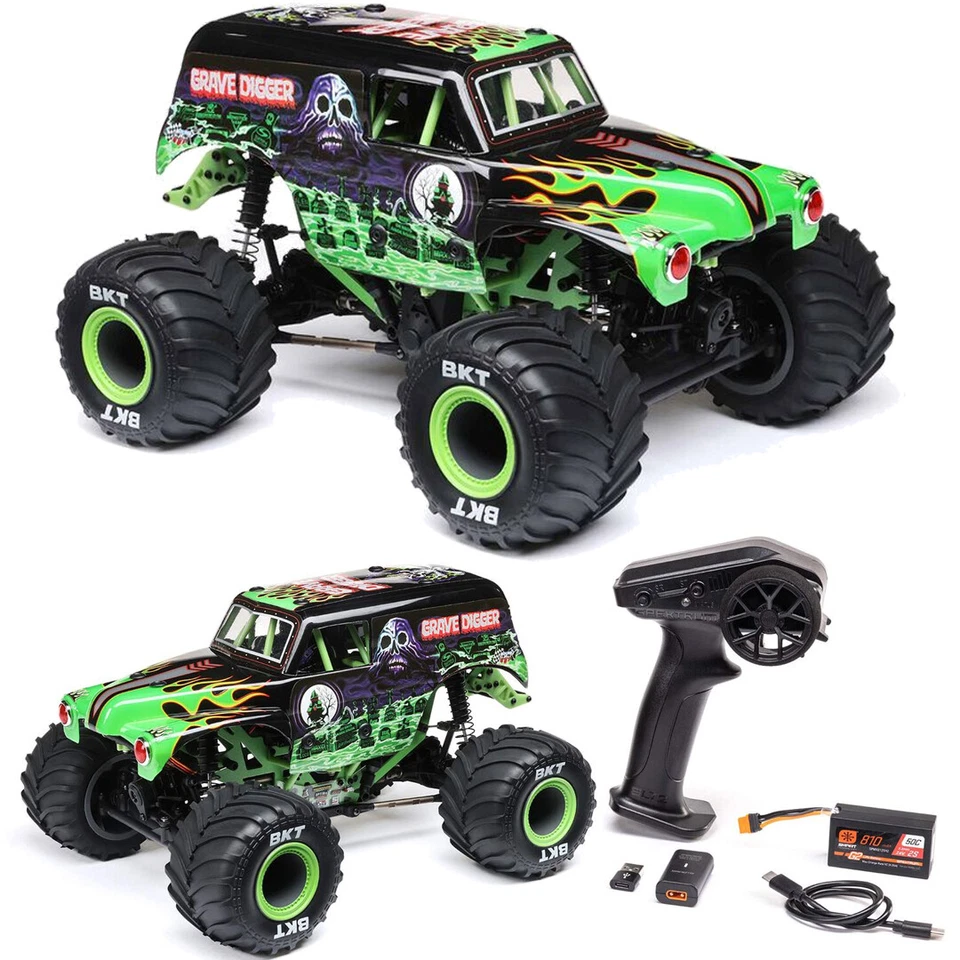 Losi LOS01026T1 1/18 Mini LMT 4X4 Brushed Monstertruck RTR, Grave Digger