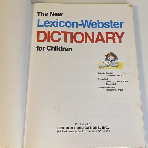 The New Lexicon Webster Dictionary for Children Vintage Rare - 第 8/13 張圖片
