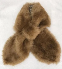 Beautiful Light Brown Plush Faux Fur Stole From Banana Republic NWOT