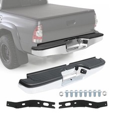Complete Rear Steel Bumper Chrome Assembly For Toyota 95-2004 Tacoma Pickup New