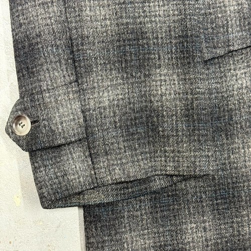 Vintage 1950s Danbry Plaid Wool Cashmere Coat Made in England 37T Small - Picture 3 of 9