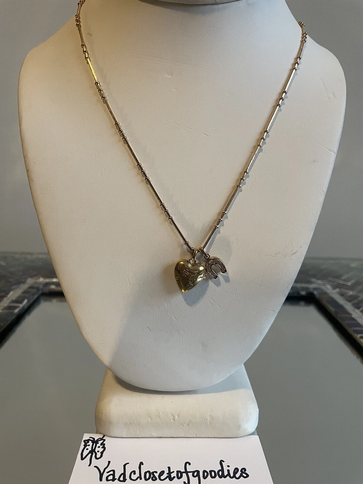 SAINT LAURENT (YSL) Collana cuore e ferro di cavallo Saint Laurent