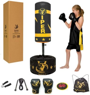 Viper Standboxsack Boxsack Kinder Training Kinder Handschuhe Spielzeug schwarz