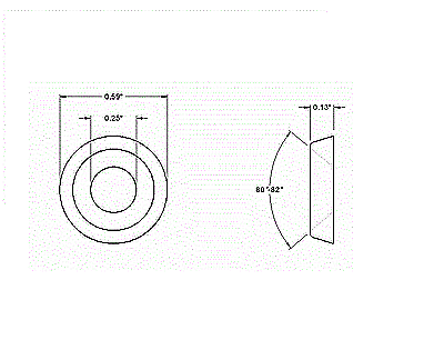 #10 Brass Finishing Cup Washer Qty 50 - Bild 2 von 3