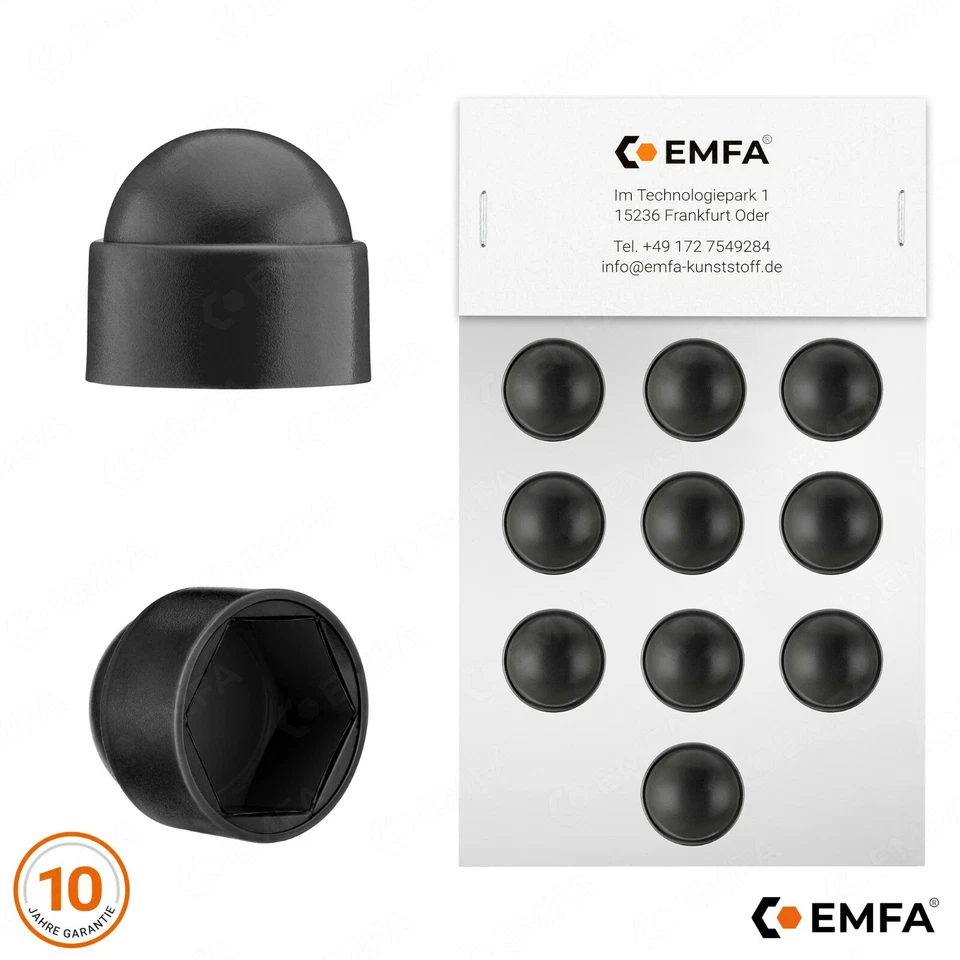 Cache ecrou dimensions M5-M30 pour clé de 8-46 mm cache-vis cache boulon noir - Bild 2 von 4