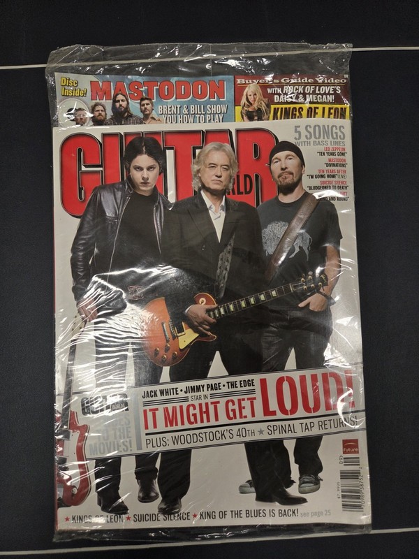 GUITAR WORLD September 2009 SEALED w/ CD Jimmy Page Jack White The Edge NEW