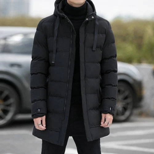 Men's Jacket Winter Warm Puffer Bubble Hooded Coat Quilted Zip Padded Outwear - Picture 6 of 21
