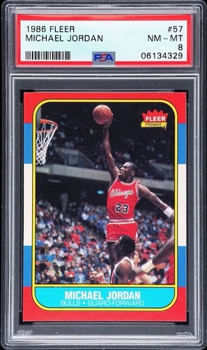 1986-87 MICHAEL JORDAN! RC PSA 8 Fleer #57 Rookie BULLS “Centered”!!