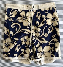 SUNDEK Costume Uomo Blu Fiori Floreale Boxer Mare Taglia 36 / XL / 52