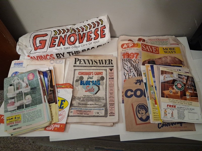 Vintage Advertising Lot, Grocery Ads, Coupons, Pennysaver And More