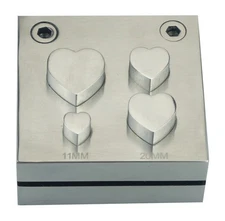 Utopia Tools 4-Piece Heart Shaped Metal Disc Cutter Set for Jewelry Making