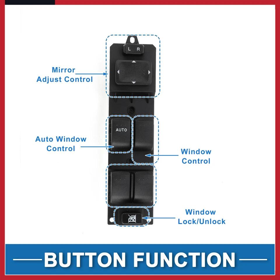 Interruptor de ventana eléctrica delantero izquierdo coche para Mazda 6 2010-2013 GEA366350/GEA366350A Foto 3 de 4