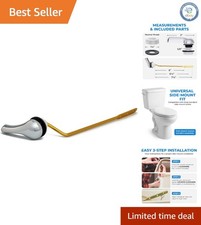 Bathroom Essential: Universal Side Mount Toilet Flush Lever with Chrome Finish