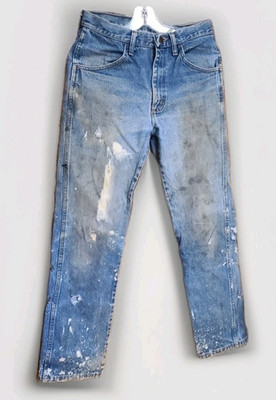Men's 30x34 Distressed Destroyed Faded Thrashed Grunge Skate Bleached Hole Jeans