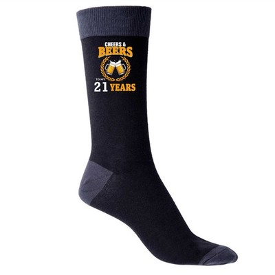 Cheers 21. Geburtstag schwarze Herrensocken Geschenk für Ihn 21 Jahre Geschenk