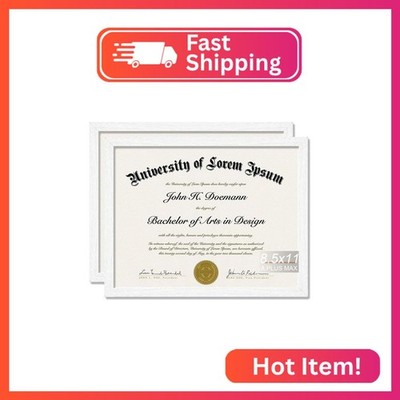 A PLUS MAX White 8.5 x 11 Frame Set of 2, Engineered Wood Frame with Wood-grain