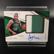 Al Horford 2017-18 Panini Immaculate Game Used Jumbo Premium Patch Auto 14/15