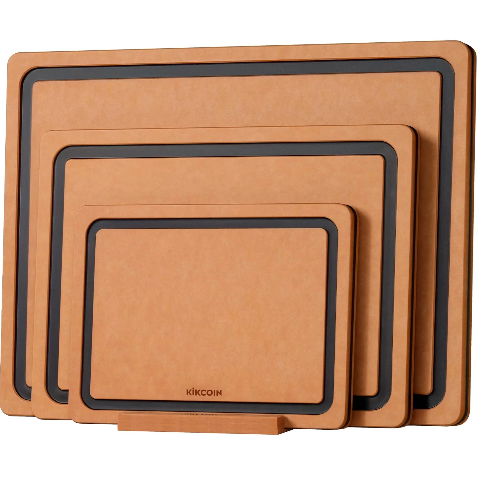 Wood Cutting Board Set of 3, Cutting Boards for Kitchen with Holder Dishwashe...