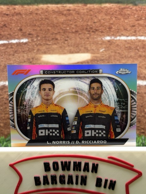 2022 Topps Chrome F1 Constructor Coalition Lando Norris, Daniel Ricciardo
