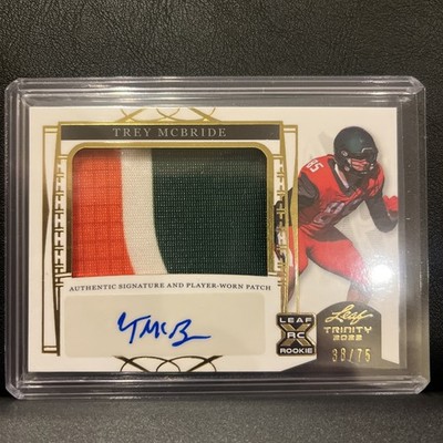 2022 Leaf Trinity Trey McBride auto & player worn patch #BA-TMB  /75 (AU, RC)