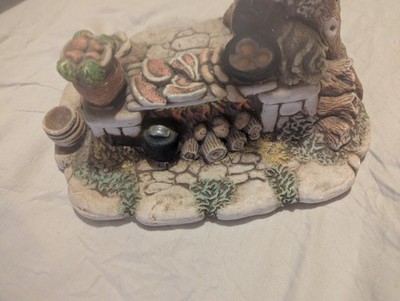 Pendelflosse Vintage handbemalt Steinkunst: Ständer Metzgerei Display sehr selten 