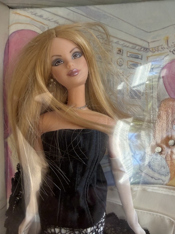 Barbie Collectibles Society Girl Bob Mackie 12in Blonde Blue Eyes Doll Box